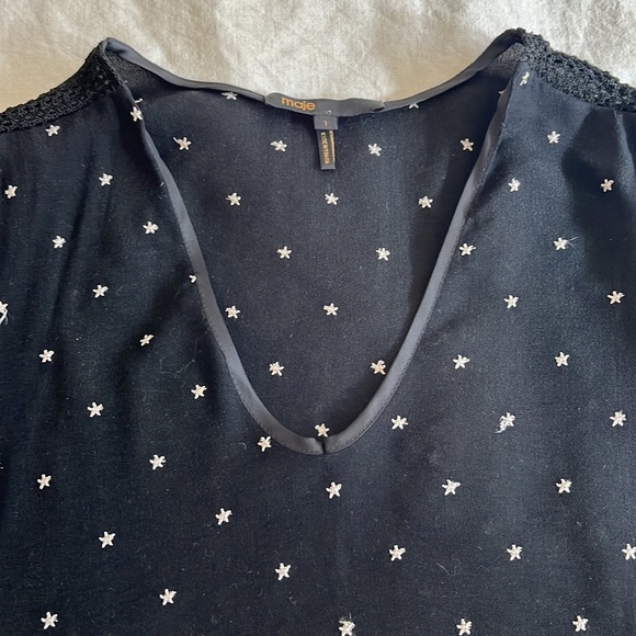 2 MAJE tops / blouses with stars ⭐️ Sz 1 & 2 / XS - Picture 8 of 14